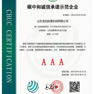 碳中和诚信承诺示范企业证书